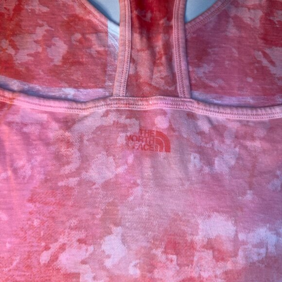 The North Face Women's U Neck Workout Tank Top Large Pink Dye TNF Training Shirt - Picture 7 of 13